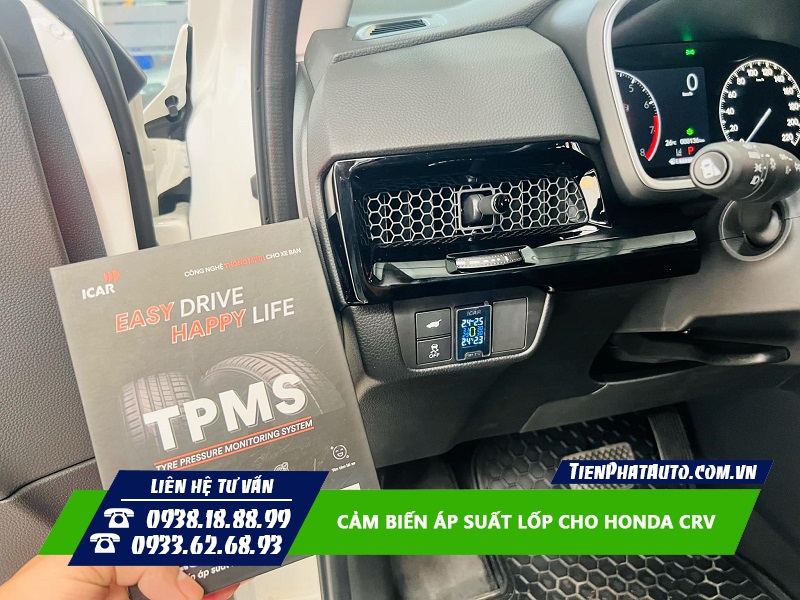 Cảm biến áp suất lốp cho CRV là trang bị quan trọng không thể thiếu