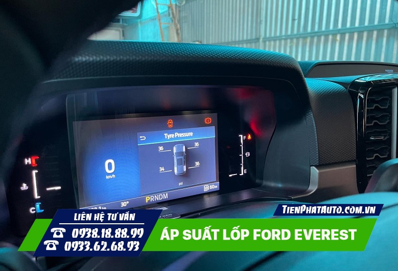 Lắp cảm biến áp suất lốp cho Ford Everest giúp xe vận hành an toàn hơn