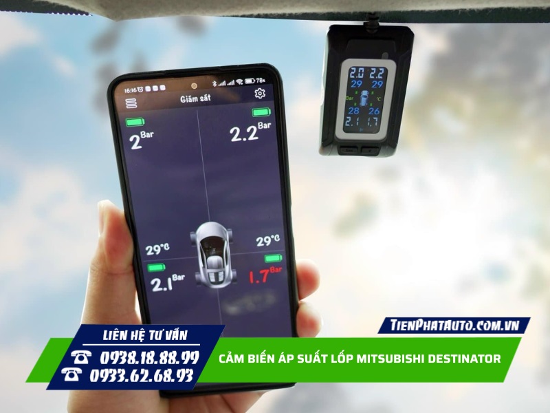 Cảm biến áp suất lốp loại dán kính lái xe giúp giám sát lốp hiệu quả