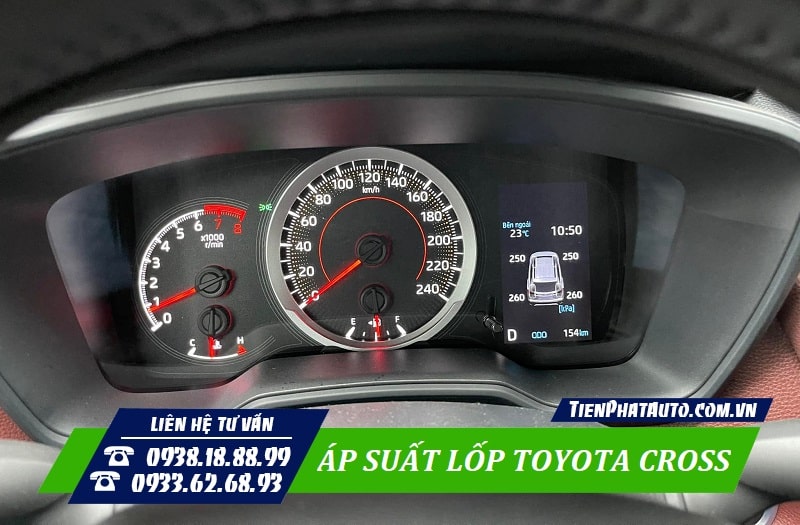 Cảm biến áp suất lốp Toyota Cross loại tích hợp đồng hồ ODO