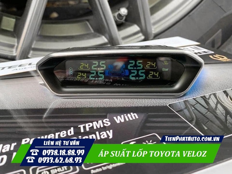 Cảm biến áp suất lốp Toyota Veloz là phụ kiện cần thiết không thể thiếu