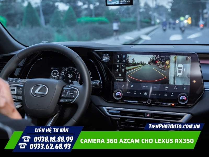 Lắp camera 360 Azcam cho Lexus RX350 trên màn hình zin