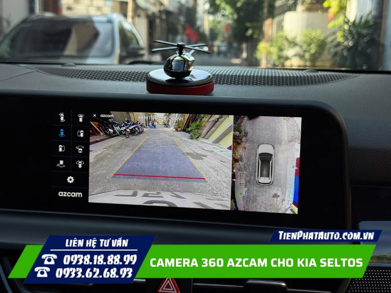 Lắp camera 360 Azcam cho KIA Seltos trên màn hình zin