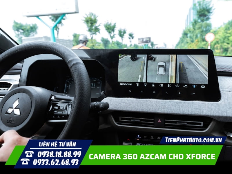 Lắp camera 360 Azcam cho Xforce trên màn hình zin