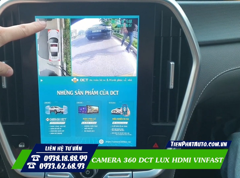 Camera 360 DCT Lux cho phép chạm cảm ứng xem góc quay trên màn Zin