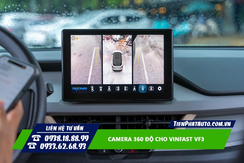 Camera 360 độ VF3 lắp tích hợp màn hình Zin rõ nét