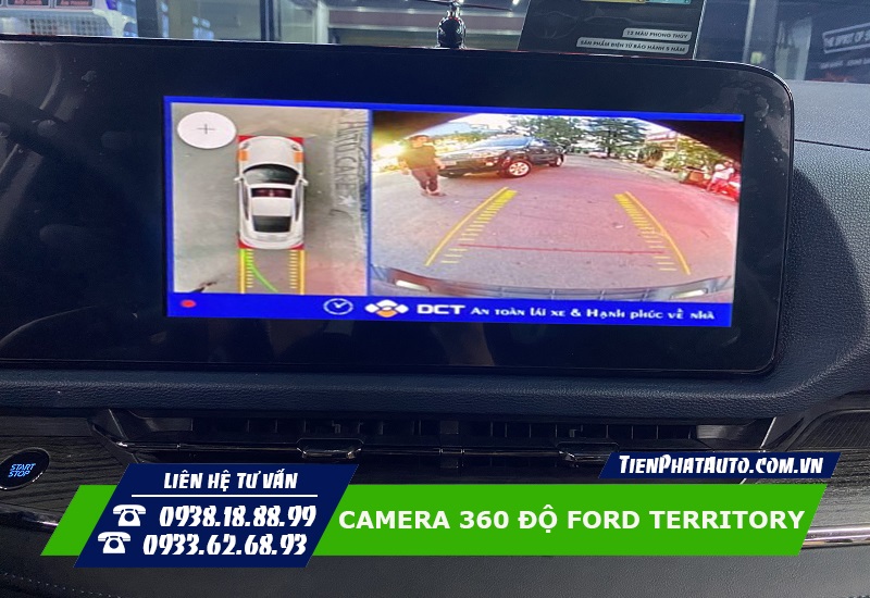 Lắp camera 360 độ Ford Territory giúp quan sát toàn cảnh xung quanh xe