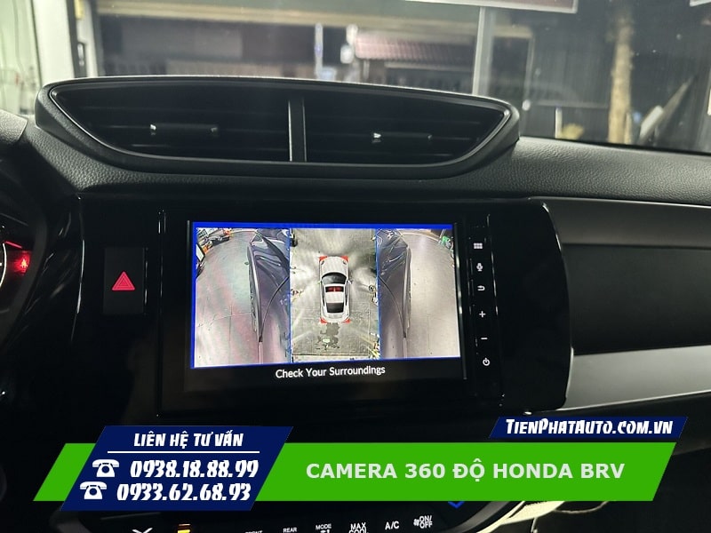 Hình ảnh hiển thị camera phía trước hai bên hông xe