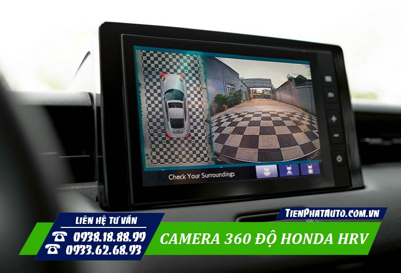 Camera 360 độ Honda HRV 2022 là phụ kiện cần thiết nên lắp thêm