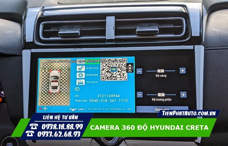 Camera 360 độ Hyundai Creta kiêm tính năng ghi hành trình 4 phía