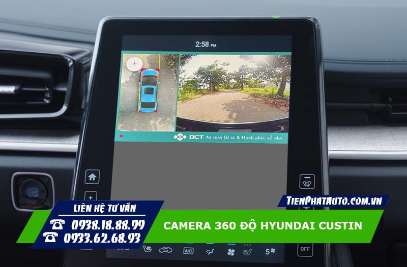 Lắp camera 360 độ Hyundai Custin giúp mang lại nhiều sự tiện lợi hơn
