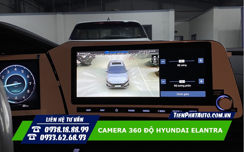 Lắp camera 360 độ Hyundai Elantra 2023 giúp quan sát toàn cảnh và ghi hành trình