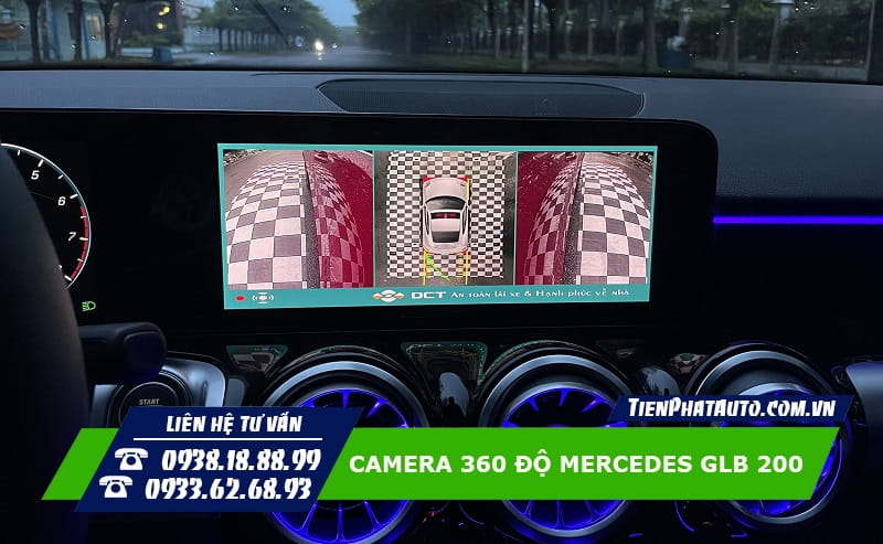 Lắp camera 360 độ cho xe mercedes GLB 200 giúp lái xe an toàn hơn