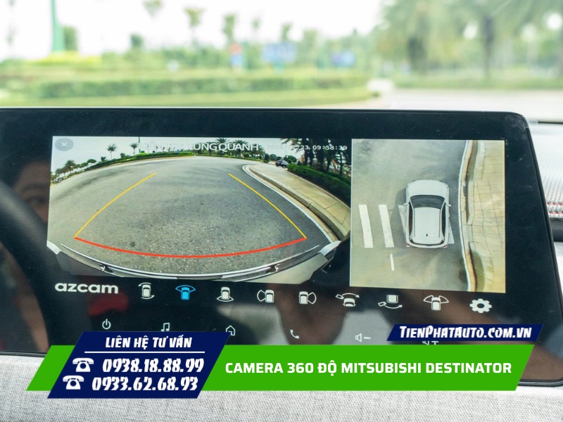 Hệ thống camera 360 độ Mitsubishi Destinator cung cấp góc nhìn đa dạng và chính xác