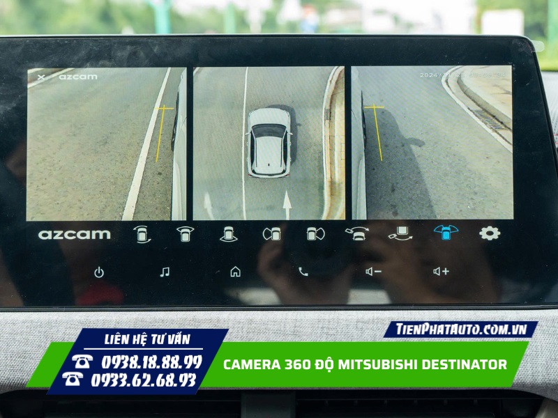 Camera 360 độ Mitsubishi Destinator hỗ trợ lái xe dễ dàng và giảm thiểu rủi ro va chạm