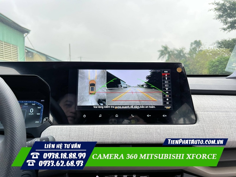 Lắp camera 360 độ cho Mitsubishi Xforce tích hợp màn hình zin hỗ trợ lái xe an toàn