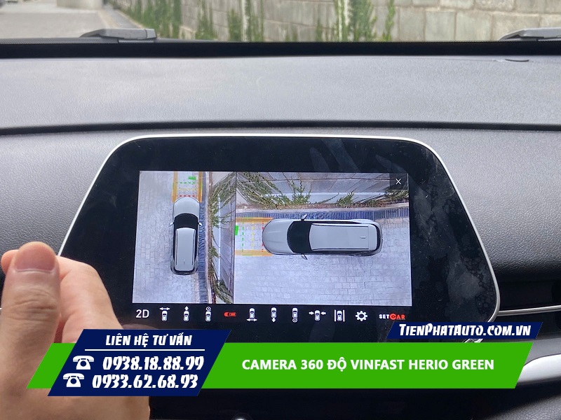 Camera 360 độ cho Herio Green hỗ trợ quan sát và ghi hành trình toàn cảnh