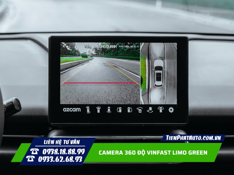 Camera 360 ghi hình toàn cảnh 4 phía xung quanh xe vô cùng tiện lợi