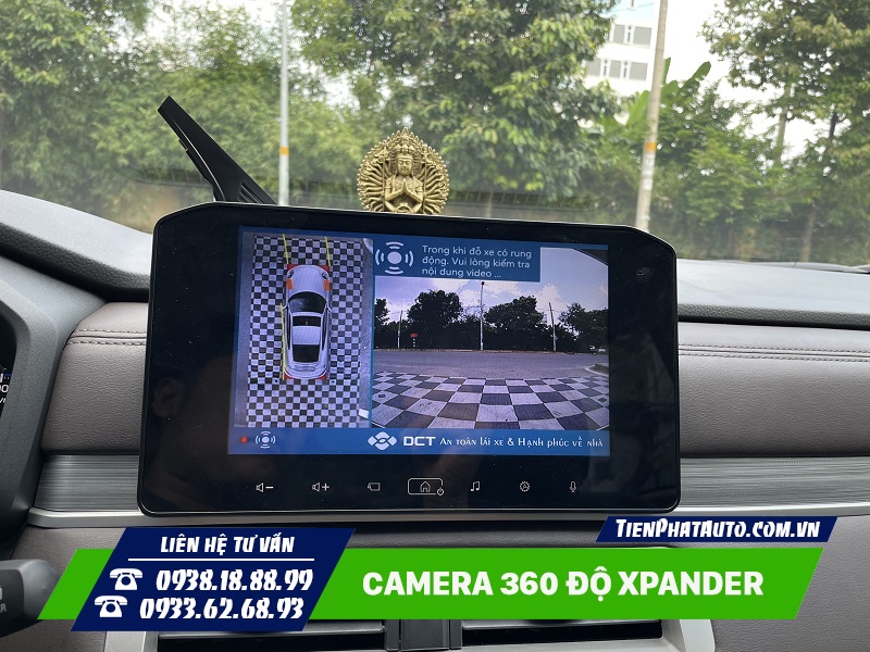 Hình ảnh camera 360 độ Xpander 2022 góc quay phía trước xe