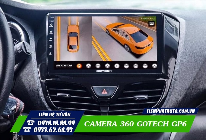 Camera 360 độ ô tô Gotech GP6 chính hãng thế hệ mới