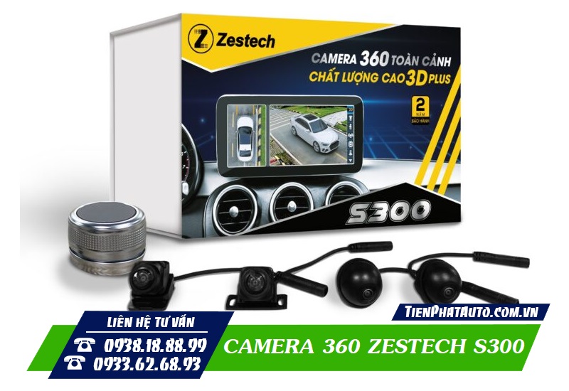 Trọn bộ camera 360 độ Zestech S300 chính hãng dành cho ô tô