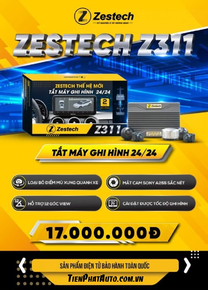Bảng giá camera 360 Zestech Z311 chính hãng dành cho xe ô tô