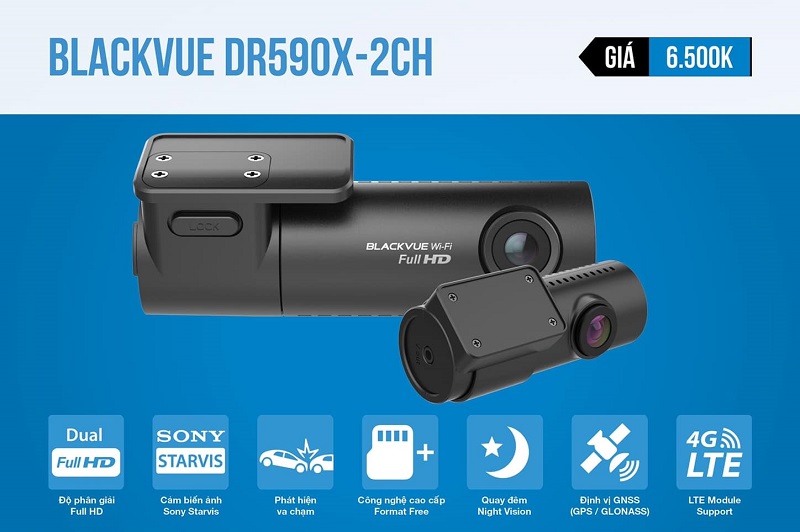 Bảng giá và tính năng của camera hành trình Blackvue DR590X-2CH