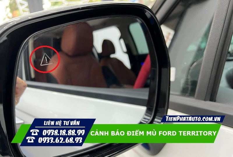 Hệ thống cảnh báo điểm mù Ford Territory được tích hợp trên gương