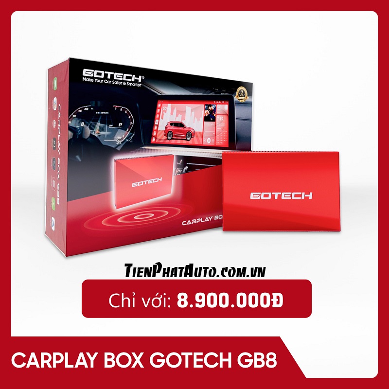 Bảng giá Carplay Box Gotech GB8 chính hãng dành cho xe ô tô