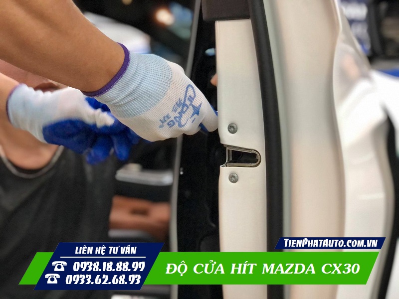 Cửa hít tự động Mazda CX30 giúp làm tăng tuổi thọ cửa xe