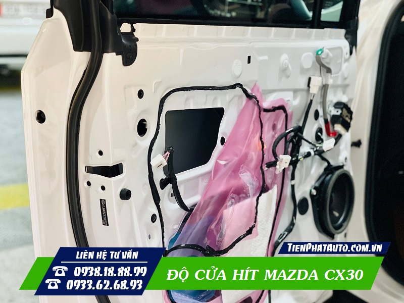 Lắp cửa hít tự động Mazda CX30 không làm ảnh hưởng kết cấu xe