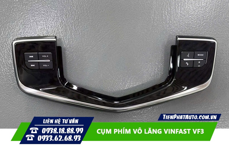 Tiến Phát Auto chuyên lắp cụm phím vô lăng cho Vinfast VF3 tại TPHCM