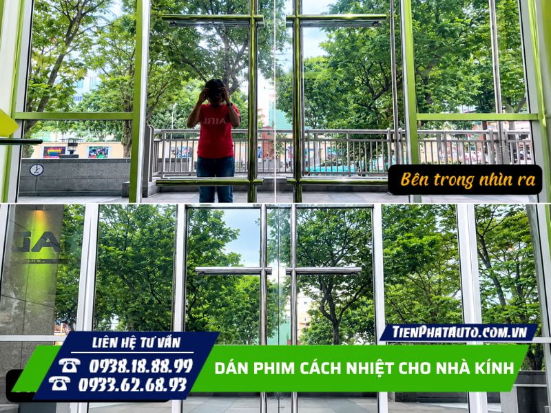 Dán phim cách nhiệt tăng tính riêng tư không gian bên trong Dán phim cách nhiệt tăng tính riêng tư không gian bên trong