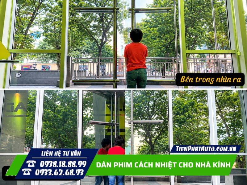 Dán phim cách nhiệt tăng tính riêng tư không gian bên trong Dán phim cách nhiệt tăng tính riêng tư không gian bên trong