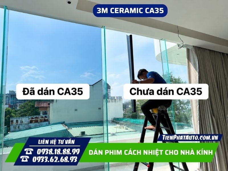Dán phim cách nhiệt nhà kính chống nóng, chống tia UV Dán phim cách nhiệt nhà kính chống nóng, chống tia UV