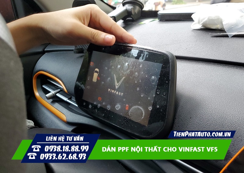 Tiến Phát Auto chuyên dán PPF nội thất cho xe Vinfast VF5