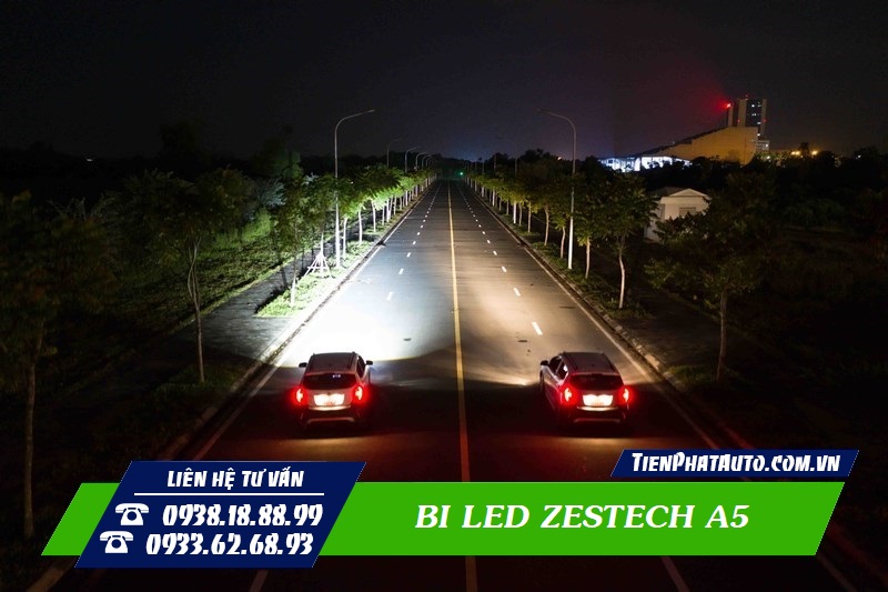 Lắp đèn bi LED Zestech A5 giúp cải thiện độ sáng hiệu quả
