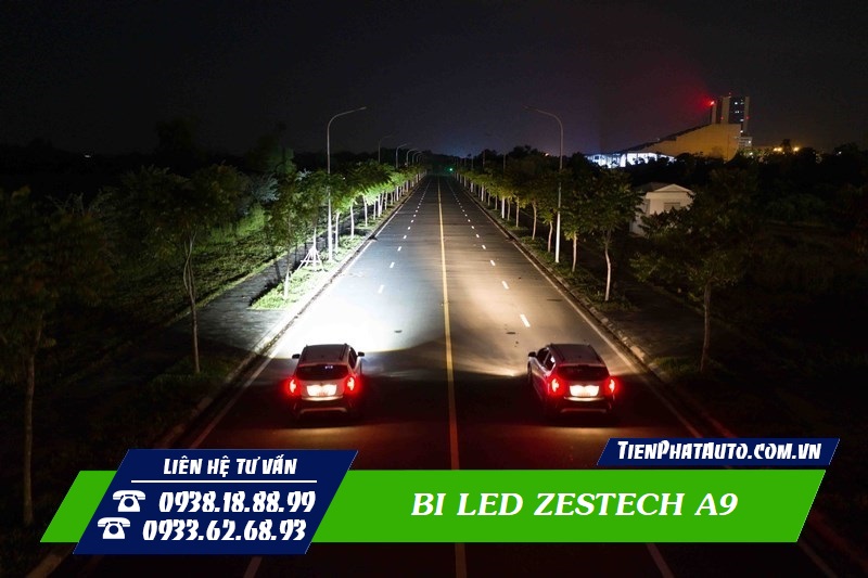 Đèn bi LED Zestech A9 giúp cải thiện độ sáng hiệu quả