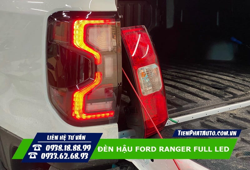 Cụm đèn hậu Full LED dành cho Ford Ranger 2023 bản XL, XLS, XLT