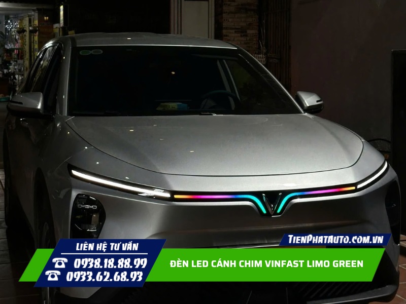 Đèn LED cánh chinh Vinfast Limo Green hoàn thiện phía trước Đèn LED cánh chinh Vinfast Limo Green hoàn thiện phía trước