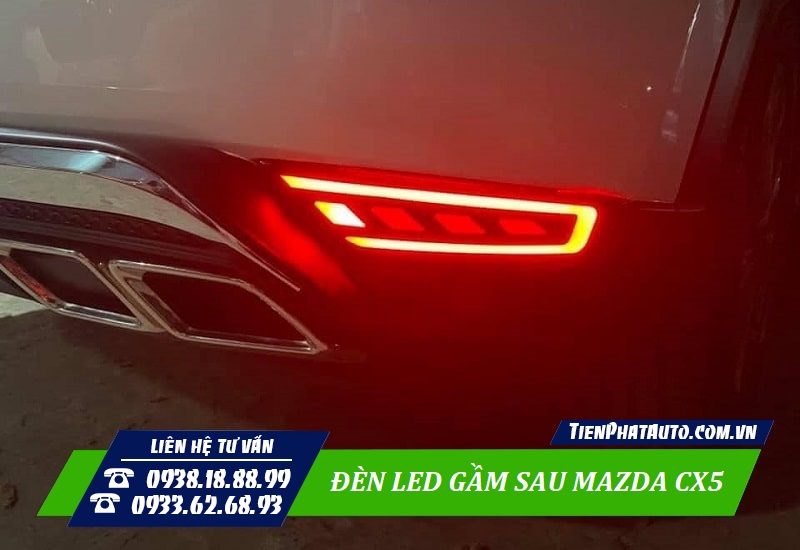 Đèn LED gầm sau Mazda CX5 được thiết kế lắp đặt cắm giắc 100%