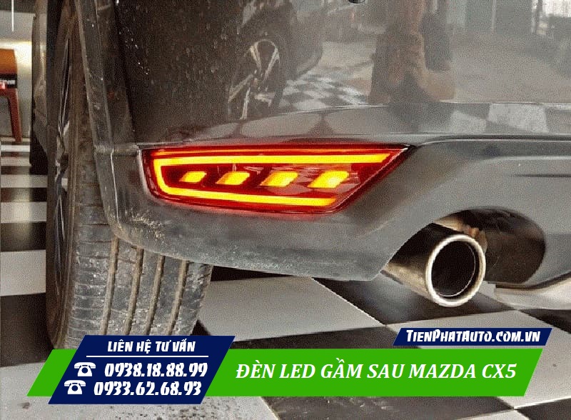 Lắp đèn LED gầm sau cho Mazd CX5 giúp đuôi xe nổi bật hơn