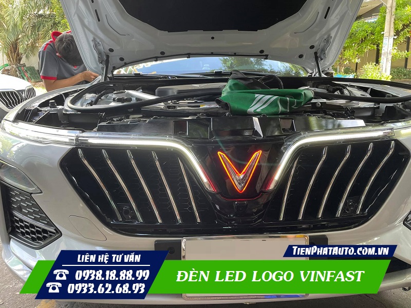 Màu sắc đèn phát sáng Logo Vinfast Lux A - SA - Fadil vô cùng bắt mắt