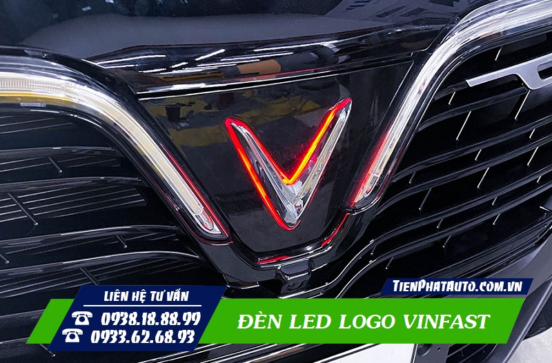 Đèn LED Logo phát sáng Vinfast Lux A - SA - Fadil lắp đặt cắm giắc 100%