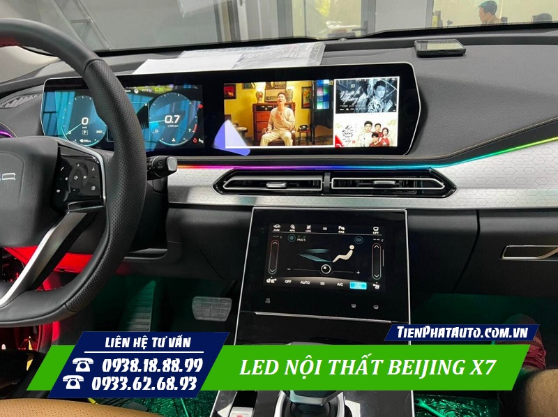 Tiến Phát Auto chuyên độ đèn LED nội thất cho xe Beijing X7