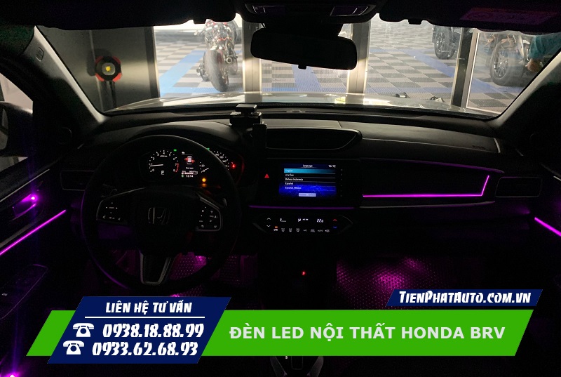 Độ đèn LED nội thất cho xe Honda BRV thêm nổi bật hơn