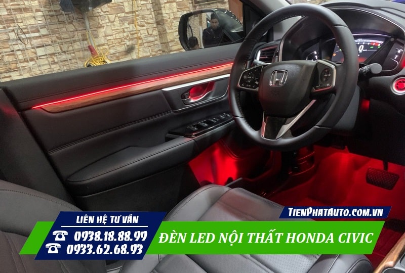 LED nội thất Honda Civic là Option được khá nhiều khác hàng quan tâm