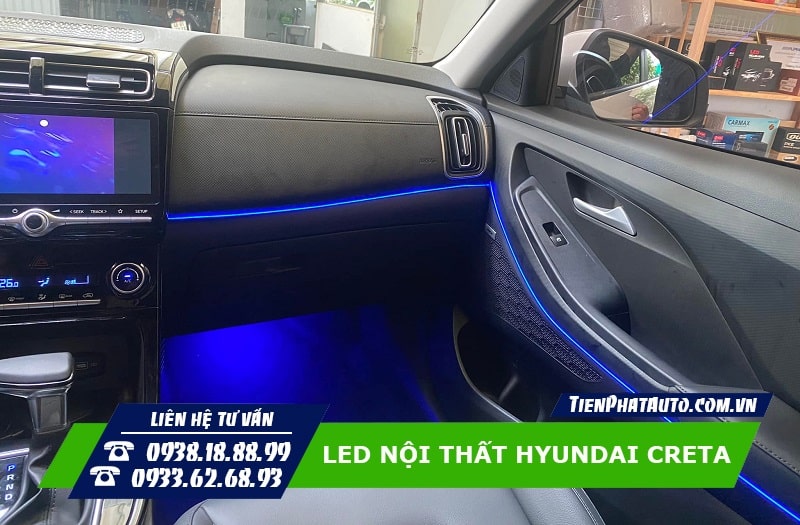 Tiến Phát Auto chuyên độ đèn LED nội thất cho xe Hyundai Creta