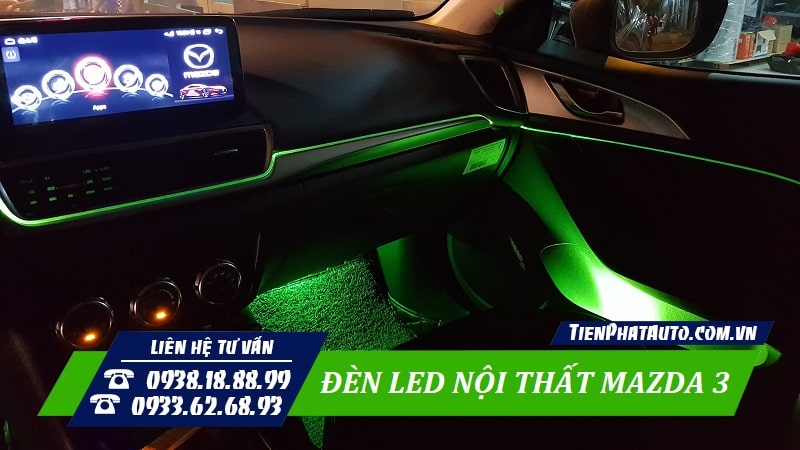 Độ đèn trộn LED xe cộ Mazda 3 Allnew kiểu mẫu Mustang bi gầm trộn cos