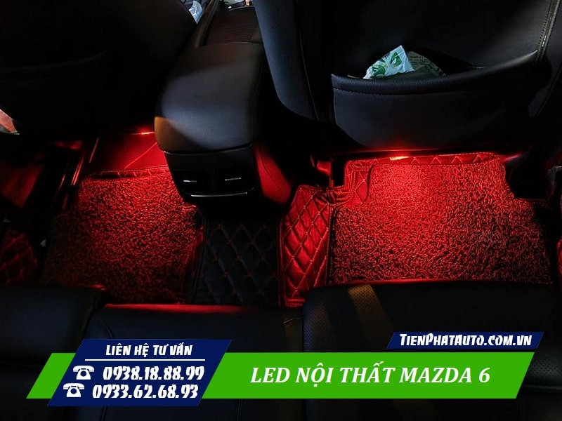 Đèn LED nội thất được lắp đặt dưới vị trí gầm ghế của xe